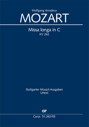 Missa longa in C, KV 262（ヴォーカル・スコア）