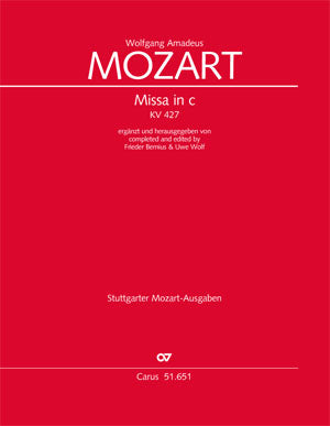 Missa in c, KV 427（Bernius & Wolf校訂） [score]