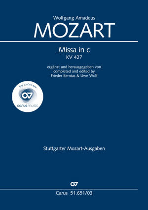 Missa in c, KV 427（Bernius & Wolf校訂）（ヴォーカル・スコア）