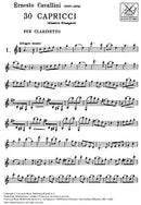 30 Capricci per Clarinetto / Cavallini (Ricordi)