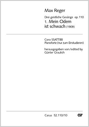 Mein Odem ist schwach, op. 110, 1 (Score)