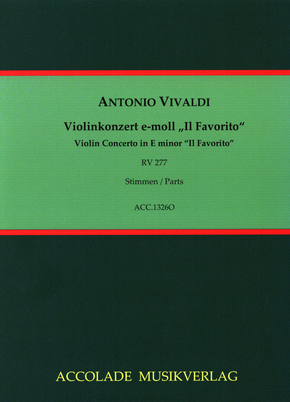 Konzert e-moll "Il Favorito" op. 11/2 PV 106 / F:I,208 / RV 277 (Set of parts)