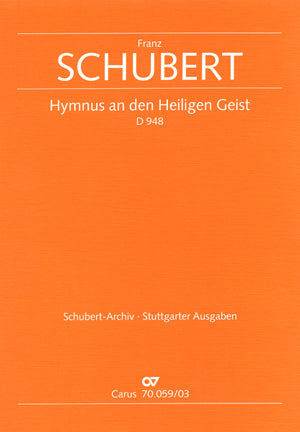Hymnus an den Heiligen Geist, D 948（ヴォーカル・スコア）