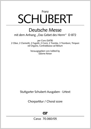 Deutsche Messe, D 872 [合唱楽譜]