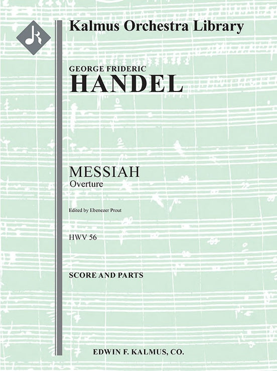 Messiah, HWV 56: Overture (ed. Prout)（スコアとパート譜セット）