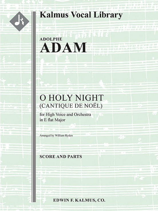 O Holy Night (Cantique de Noel) orchestration for high voice in Eb（スコアとパート譜セット）