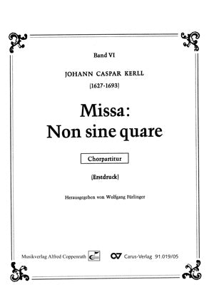 Missa: Non sine quare [合唱楽譜]