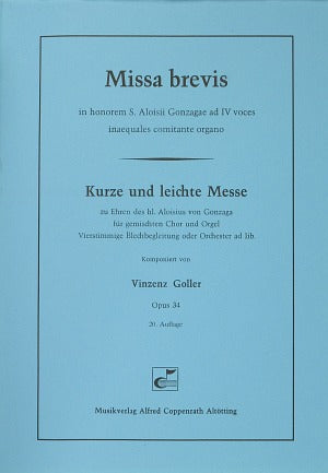 Missa brevis (Kurze und leichte Messe), op. 34 [score]