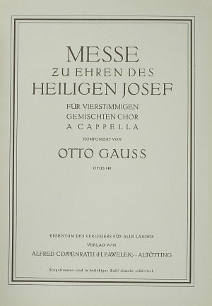 Messe zu Ehren des heiligen Josef, op. 140