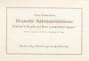 Deutsche Sakramentsmesse (Score)