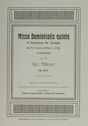 Missa Dominicalis quinta, op. 67b