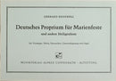 Deutsches Proprium für Marienfeste und andere Heiligenfeste