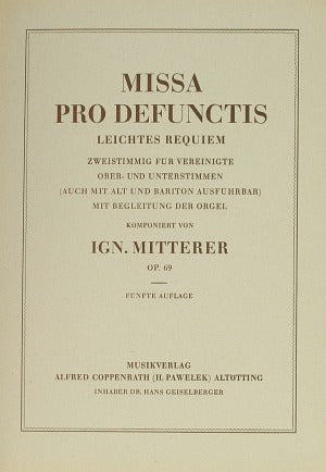 Missa pro defunctis（2声）