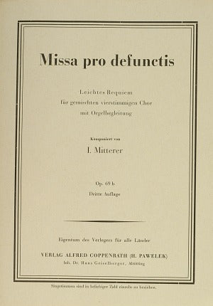 Missa pro defunctis (SATB)