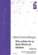 Wie schön ist es, dem Herrn zu danken (Score)