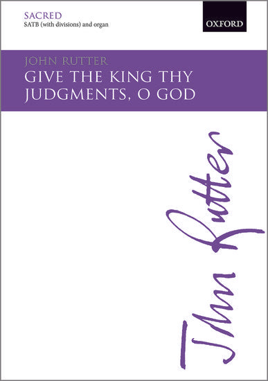 Give the king thy judgments, O God