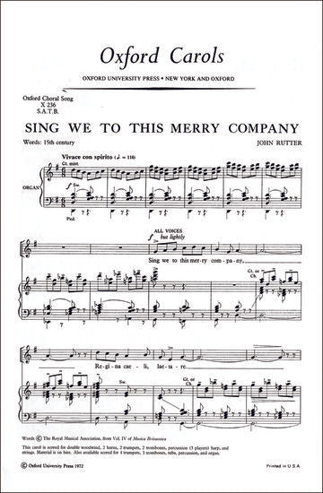 Sing we to this merry company