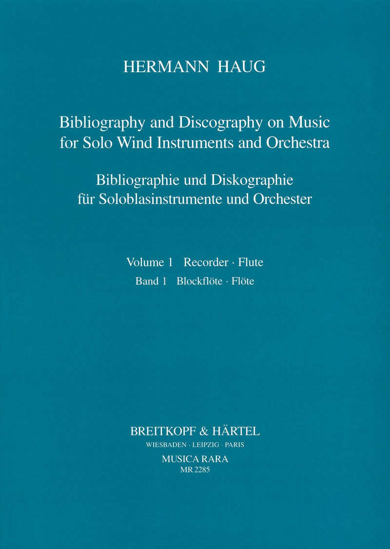 Bibliography and Discography on Music for Solo Wind Instruments and Orchestra, vol. 1