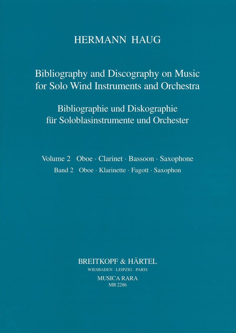 Bibliography and Discography on Music for Solo Wind Instruments and Orchestra, vol. 2