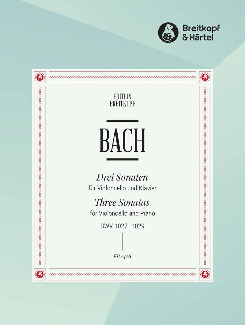 3 Sonatas BWV 1027-1029（チェロとピアノ版）