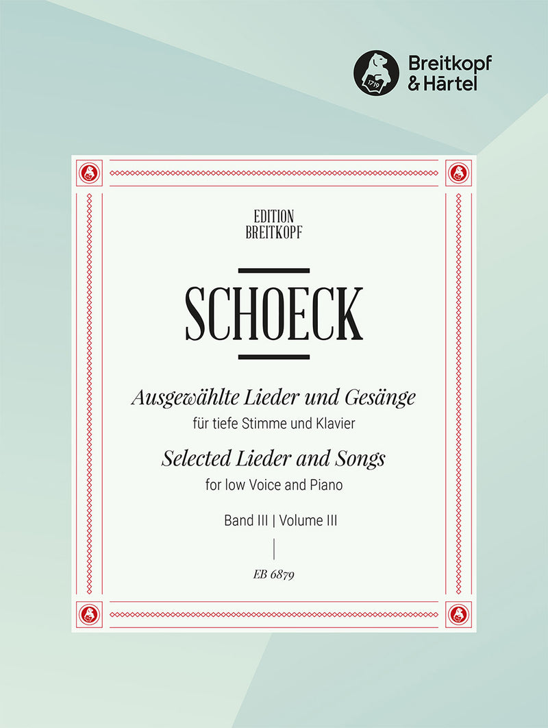 Selected Lieder and Songs, low voice, vol. 3