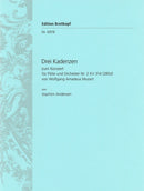 3 Cadenzas for Mozart's Flute Concerto No, 2 in D major K, 314 (285d)