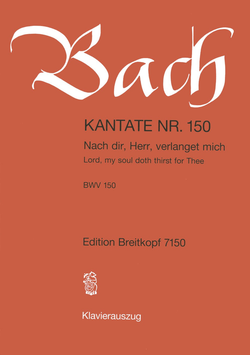 Kantate BWV 150 "Nach dir, Herr, verlanget mich" （ヴォーカル・スコア）