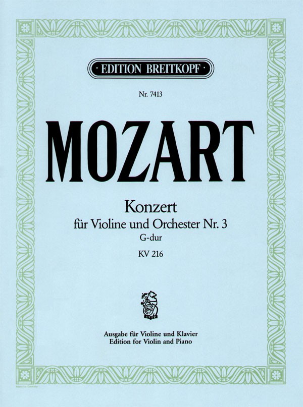 Violin Concerto [No. 3] in G major K. 216 [Piano reduction, Oistrach校訂]