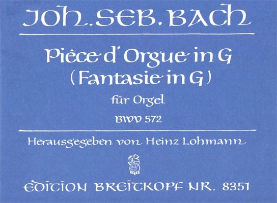 Pièce d'Orgue in G BWV 572