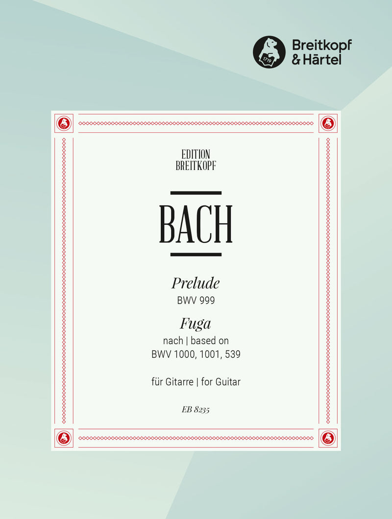 Prelude BWV 999 – Fugue based on BWV 1000, 1001, 539