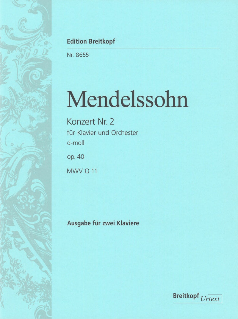 Piano Concerto No. 2 in D minor MWV O 11 Op. 40（ピアノ・リダクション）