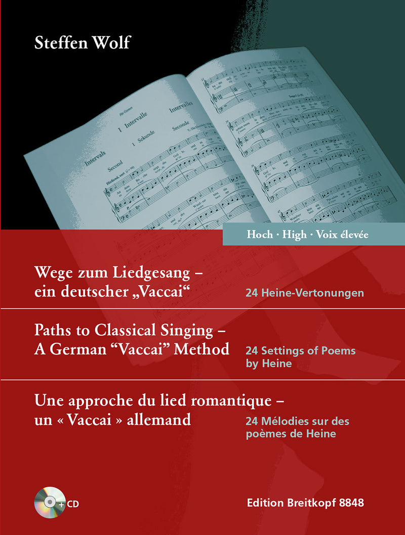 Wege zum Liedgesang – ein deutscher "Vaccai", high voice with CD