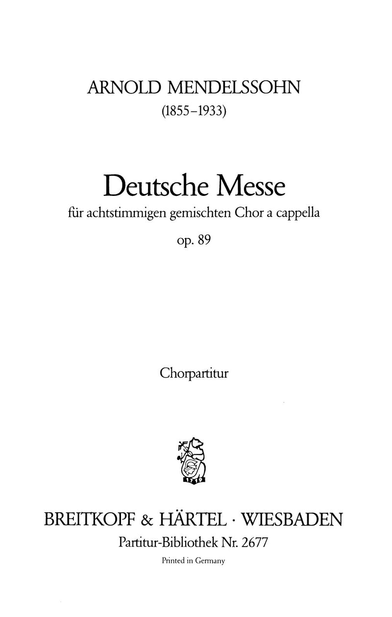 German Mass Op. 89