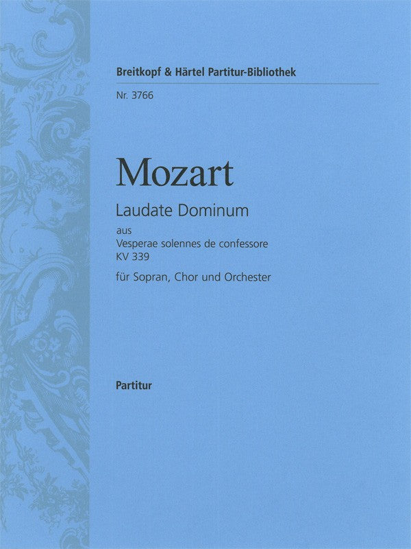 "Laudate Dominum" from Vesperae solennes de confessore K. 339 [full score]