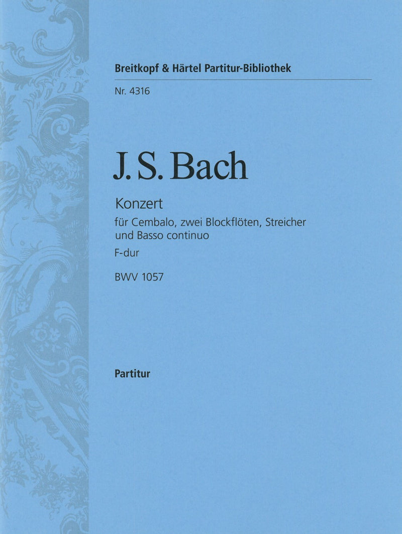 Harpsichord Concerto in F major BWV 1057 [full score]