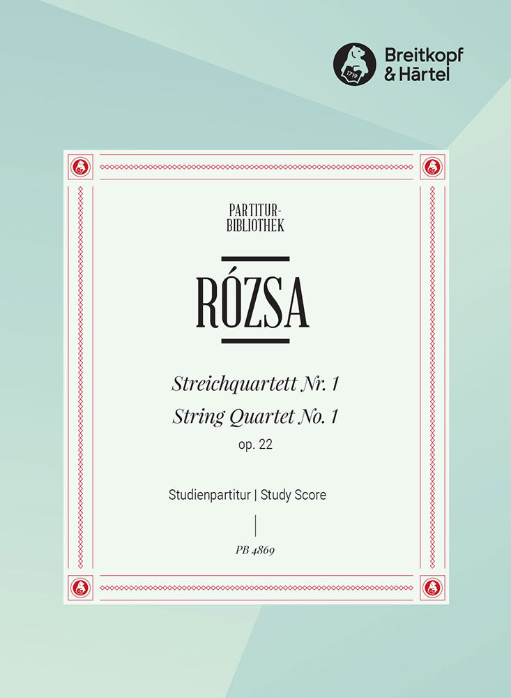 String Quartet No. 1 Op. 22（ポケットスコア）