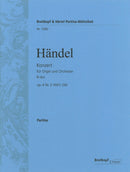 Organ Concerto (No. 2) in Bb major Op. 4/2 HWV 290 [full score]