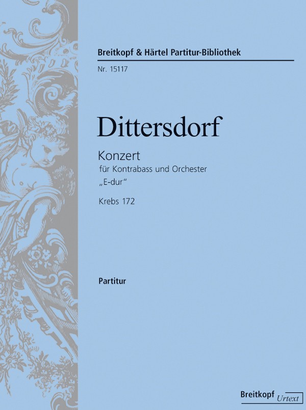 Double Bass Concerto "in E major" [D major] Krebs 172 [full score]