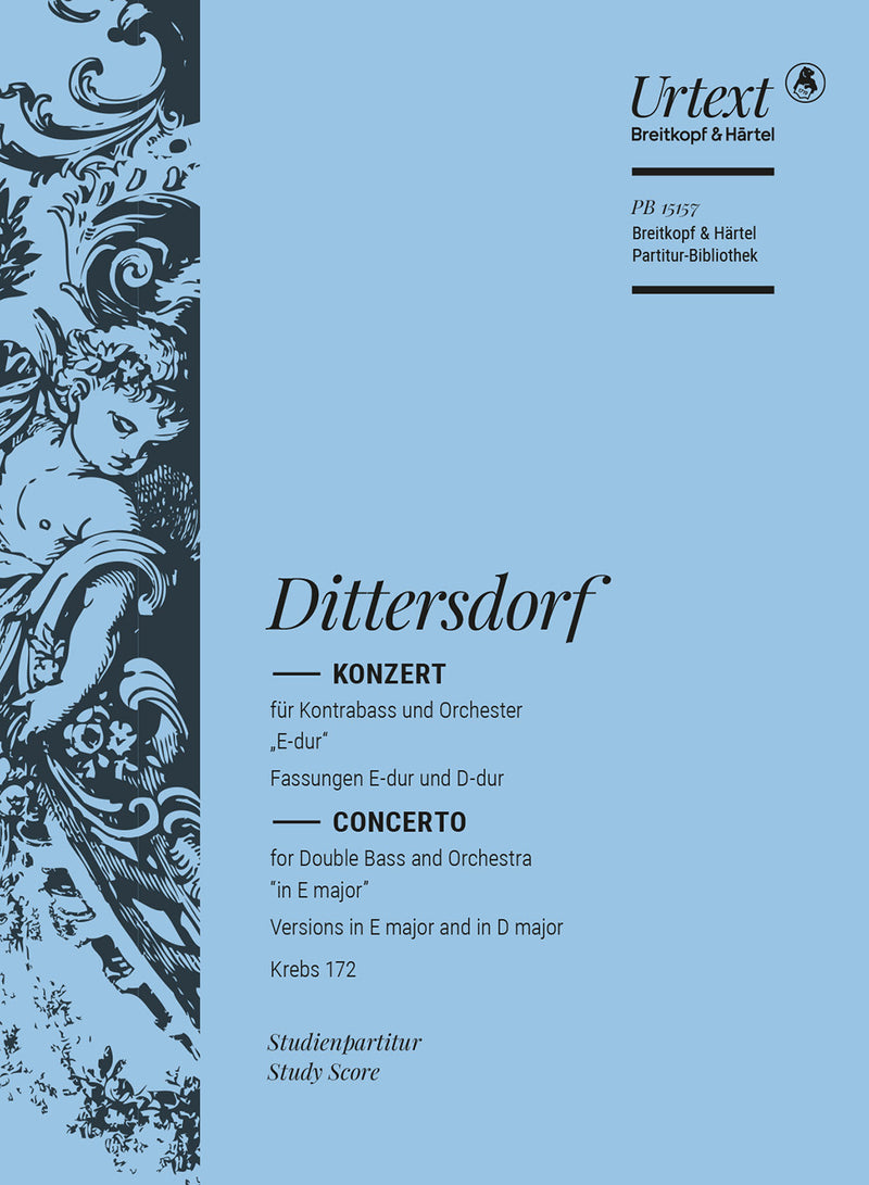 Double Bass Concerto "in E major" [D major] Krebs 172（ポケットスコア）