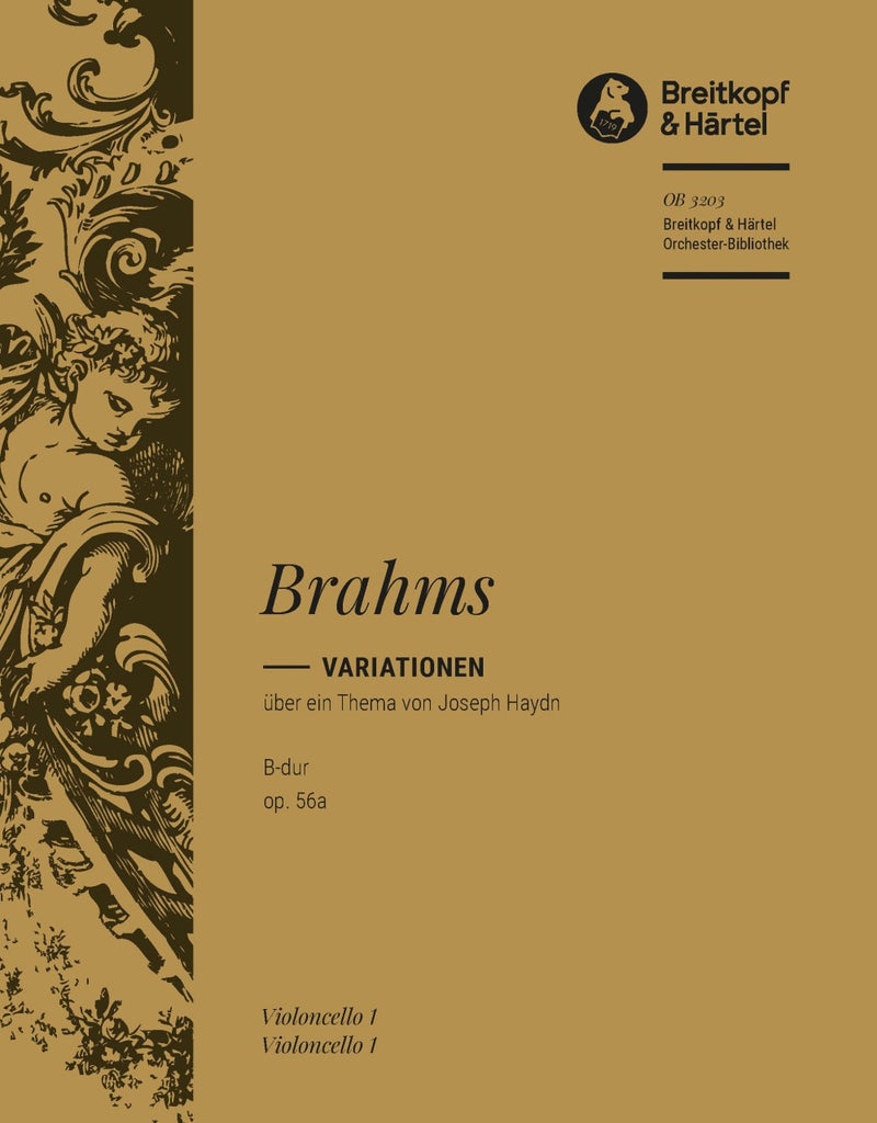 Variations on a Theme by Joseph Haydn in Bb major Op. 56a [violoncello part]