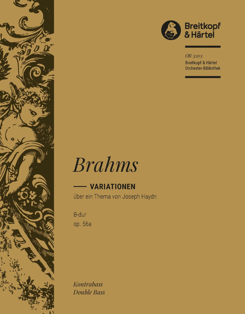 Variations on a Theme by Joseph Haydn in Bb major Op. 56a [double bass part]