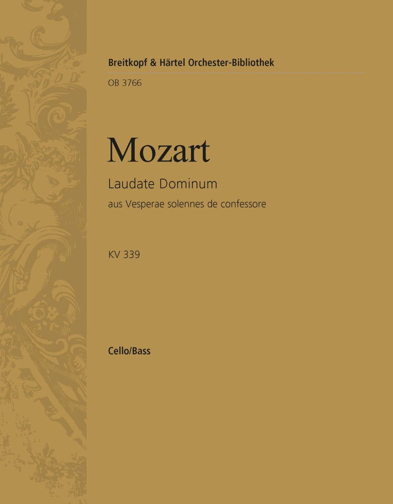 "Laudate Dominum" from Vesperae solennes de confessore K. 339 [basso (cello/double bass) part]