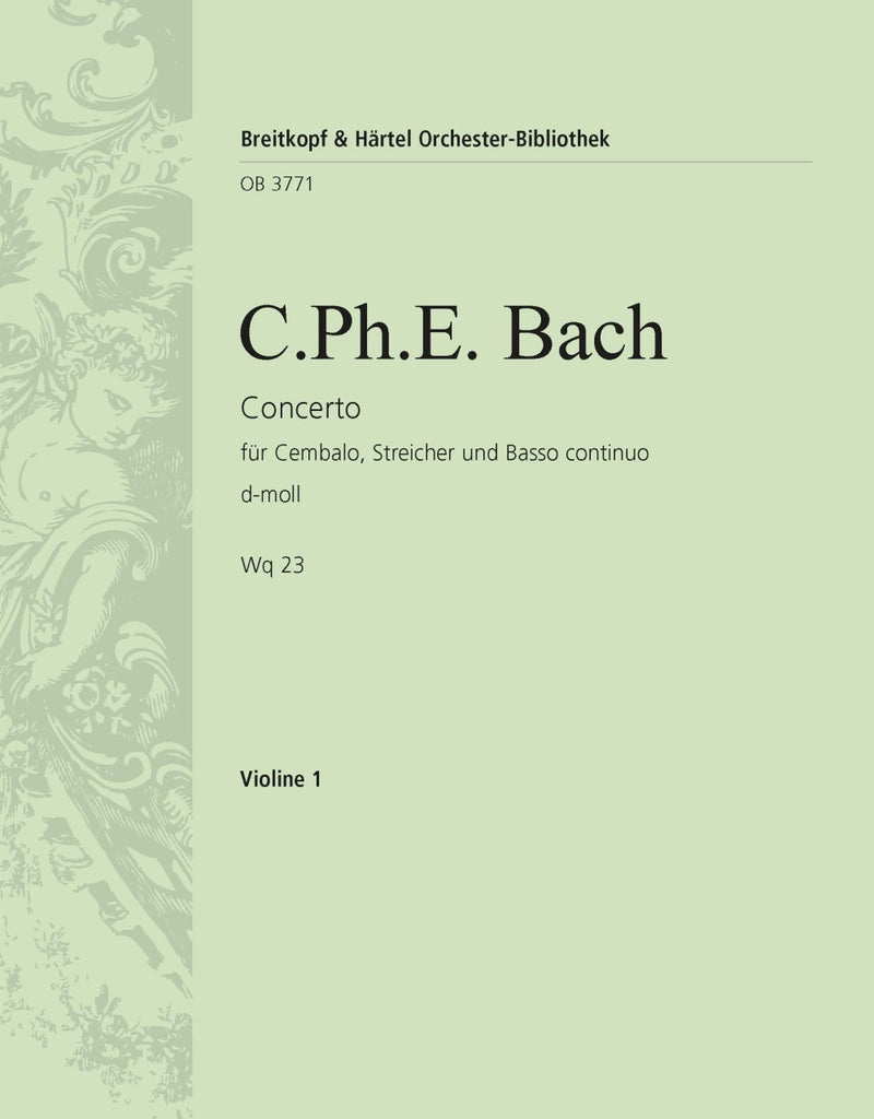 Harpsichord Concerto in D minor Wq 23 [violin 1 part]