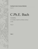 Harpsichord Concerto in D minor Wq 23 [viola part]