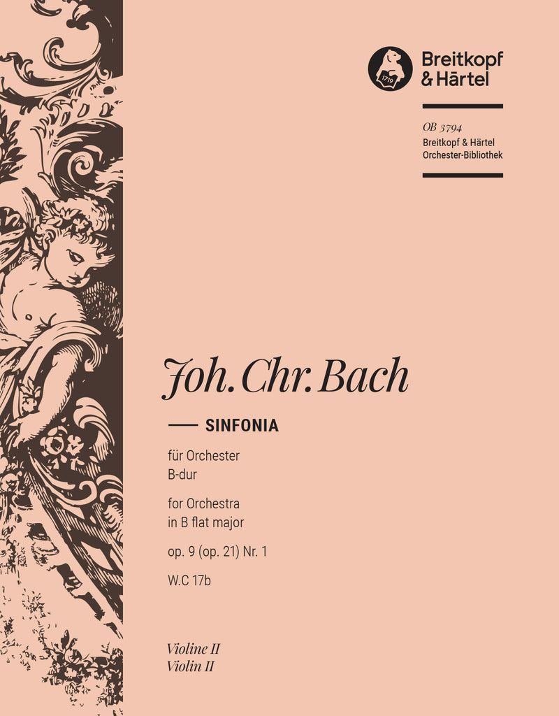 Sinfonia B-dur op. 9 (op. 21) Nr. 1 W.C 17b [violin 2 part]