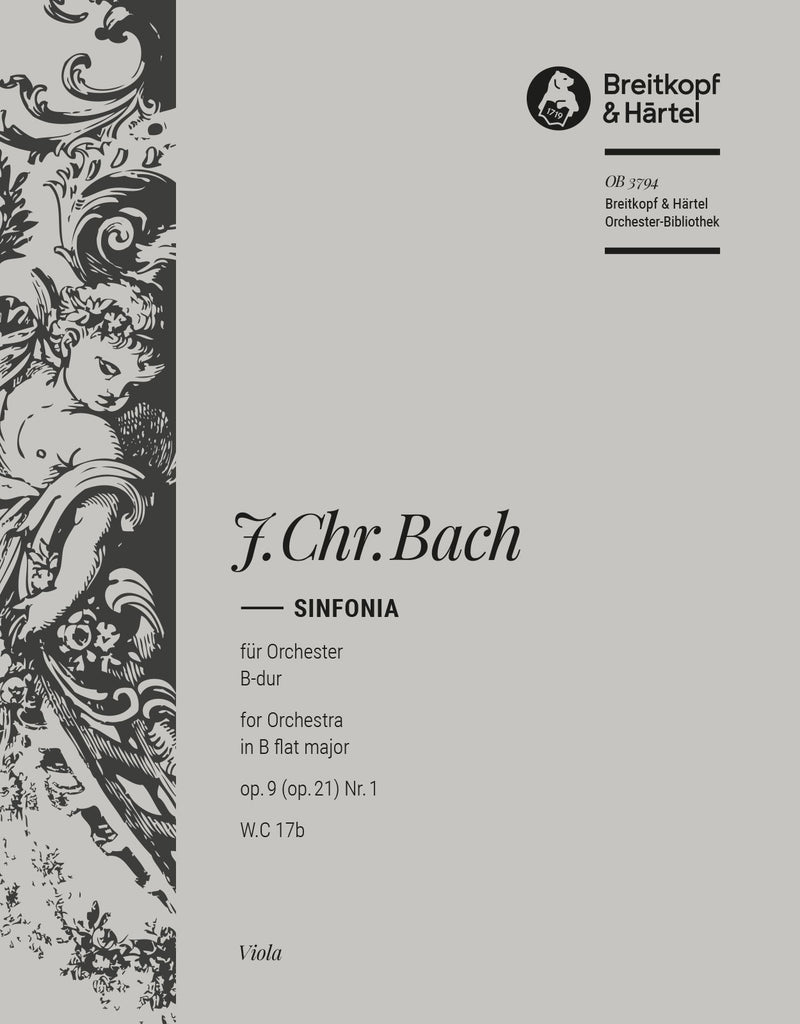 Sinfonia B-dur op. 9 (op. 21) Nr. 1 W.C 17b [viola part]