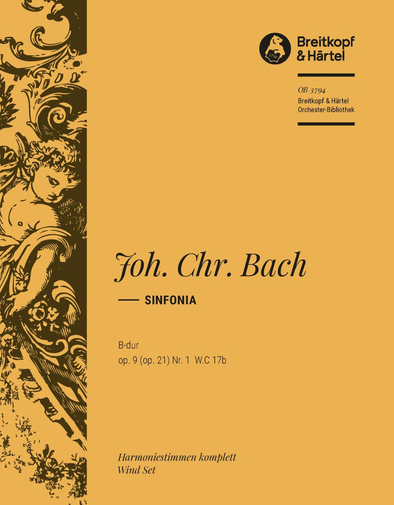 Sinfonia B-dur op. 9 (op. 21) Nr. 1 W.C 17b [wind parts]