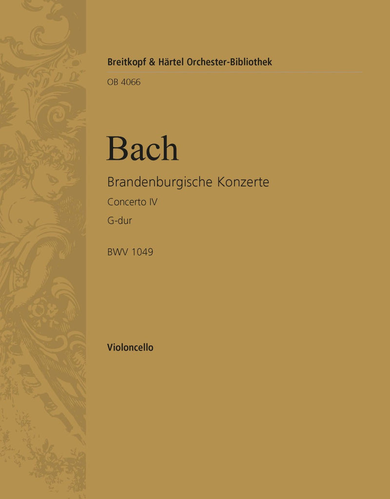 Brandenburg Concerto No. 4 in G major BWV 1049 [violoncello 1 part]