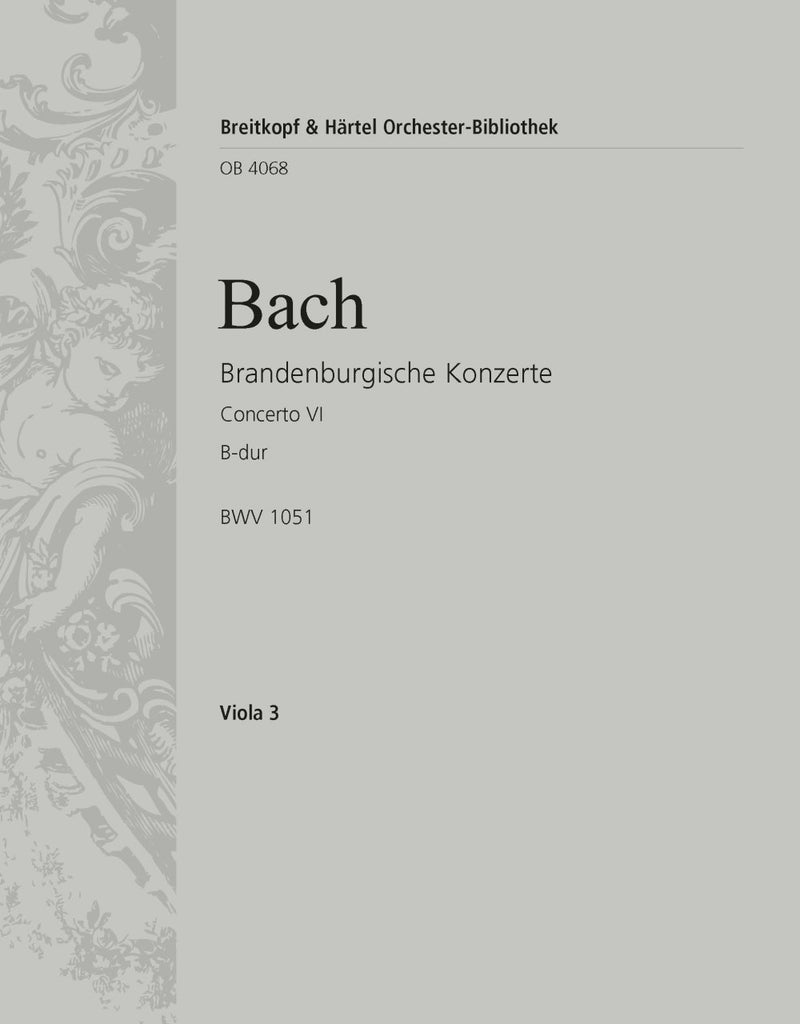 Brandenburg Concerto No. 6 in Bb major BWV 1051 [viola da gamba part]