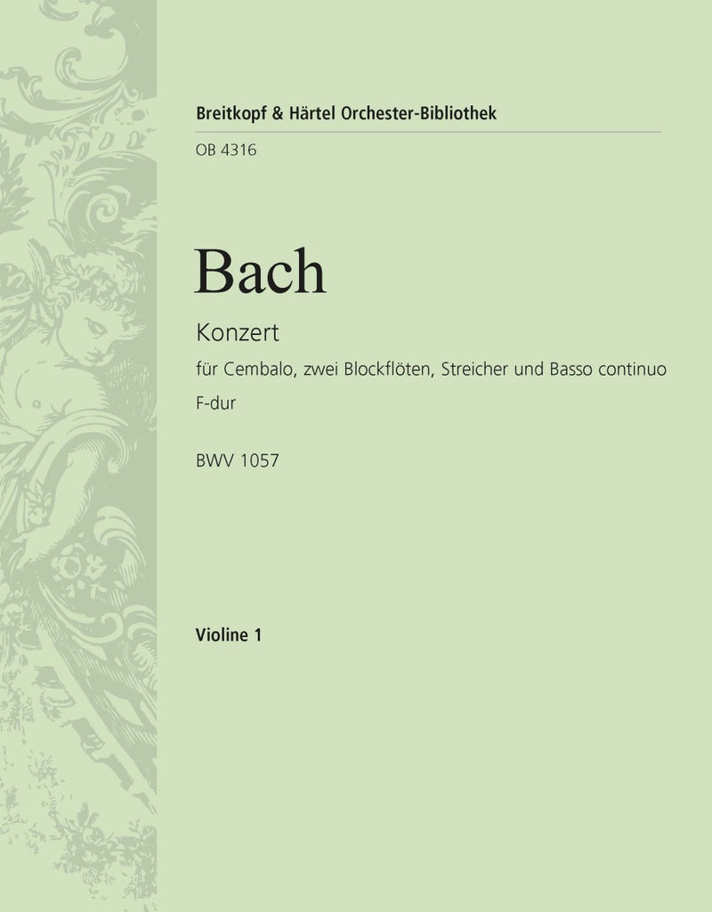 Harpsichord Concerto in F major BWV 1057 [violin 1 part]